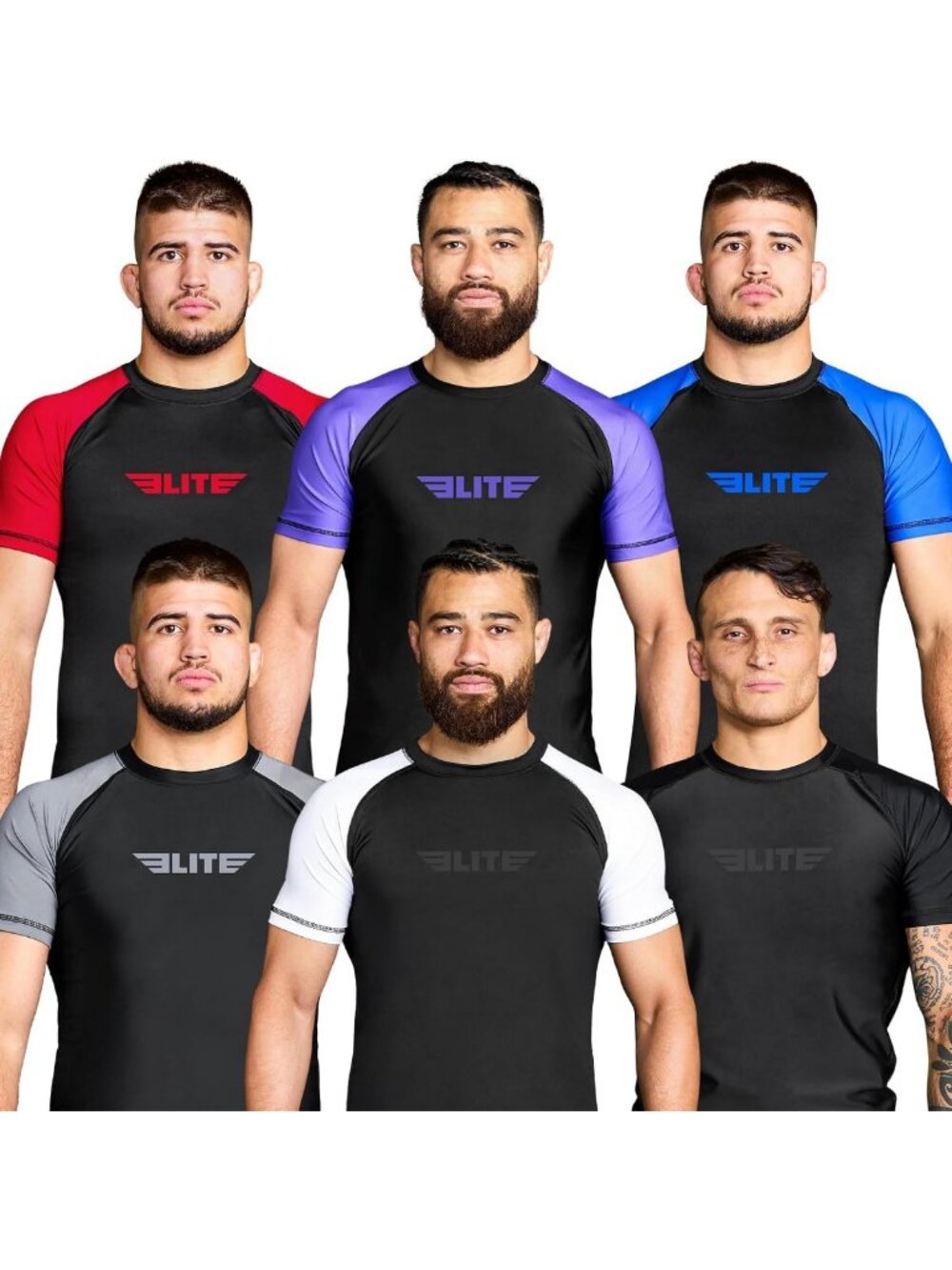 Men's Short Sleeve BJJ Rash Guard - Compression Base Layer for MMA & No-Gi
